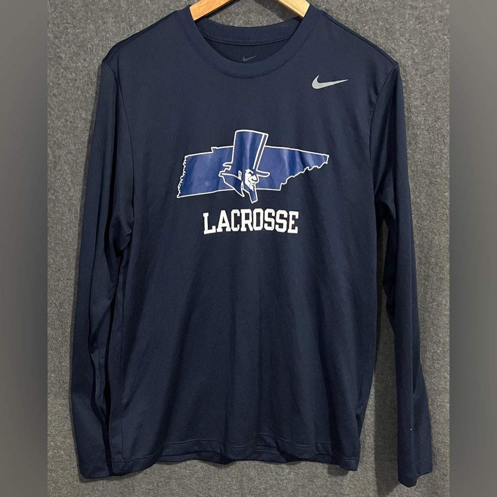 Nike Lincoln Memorial University Navy Lacrosse Long Sleeve Shirt